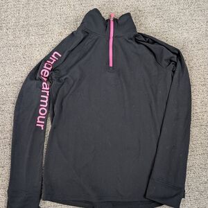 Under Armour Black and Pink Pullover